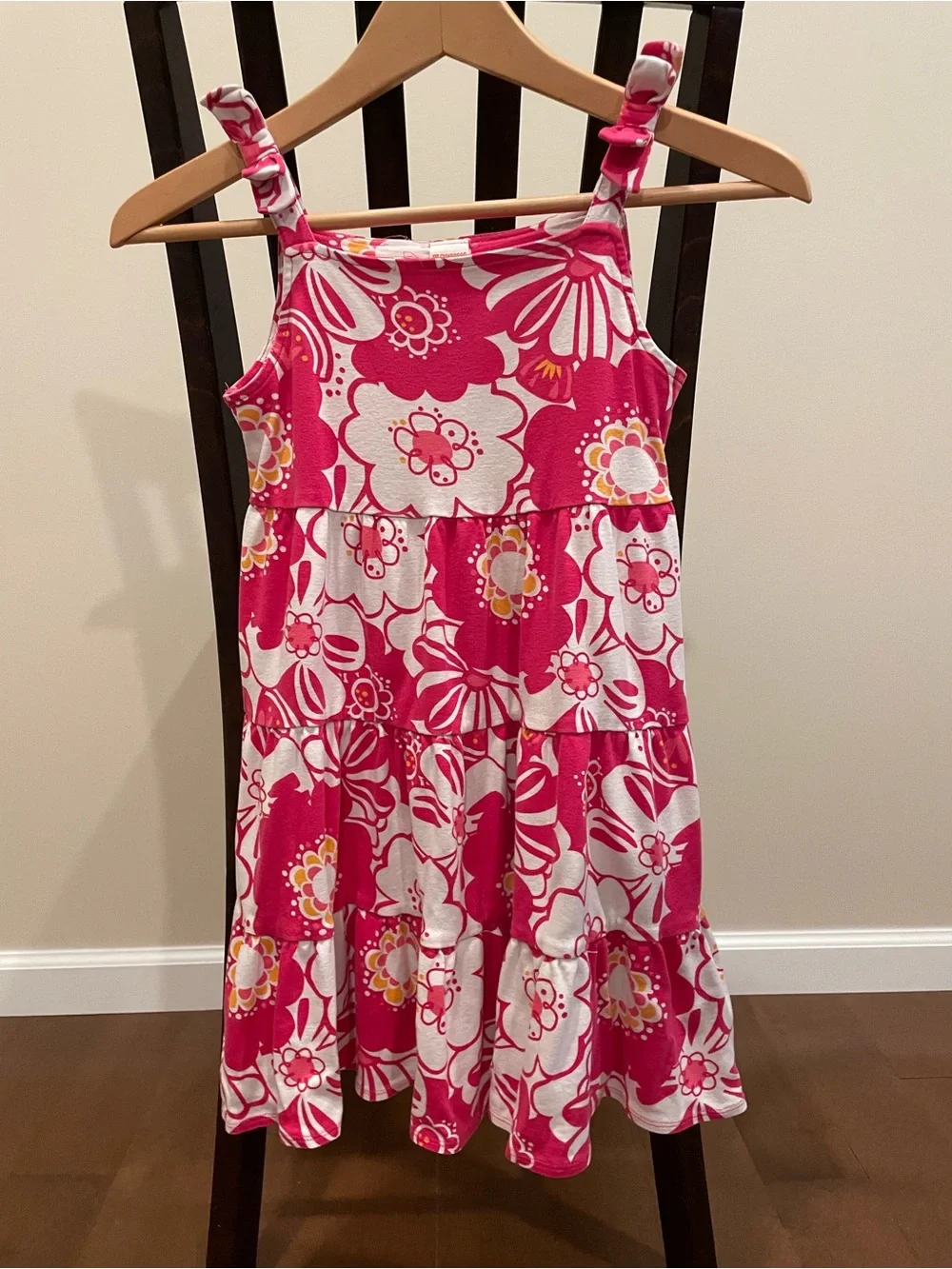 Gymboree Pink Floral and Gap Green Floral Dresses